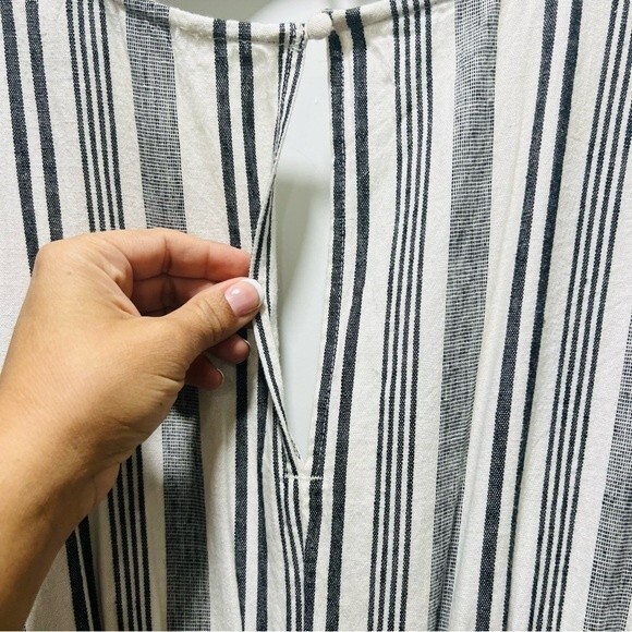 American Eagle Outfitters Striped Short Sleeve Jumpsuit with Tie Waist Size XS - Picture 10 of 13